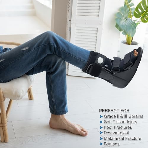 Honprodu Large Air Walking Boot for Broken Foot & Sprained Ankle - Adjustable Support, Lightweight Recovery Shoe