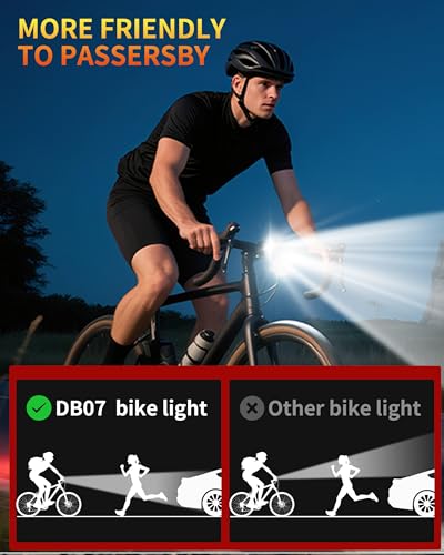 Darkbeam Super Bright Bicycle Front Light with 4 Modes & Anti-Glare White Variant DB07