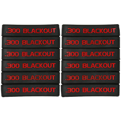 Aolamegs 12-Pack Black-Red Magazine Marking Bands for Identification
