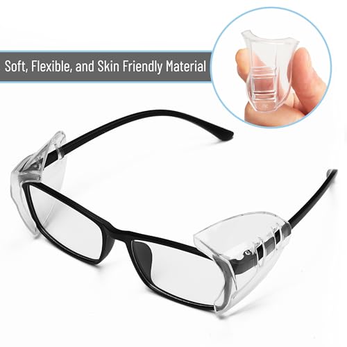 Safety Side Shields for Glasses - 10 Pcs Eyewear Protection