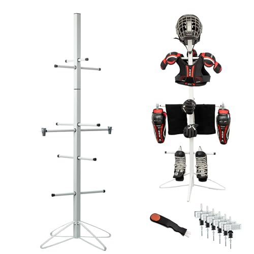Ceaz Hockey Equipment Drying Rack with Skate Sharpening Tool & Clips