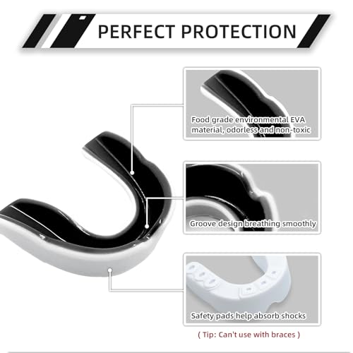 Moldable Sports Mouth Guard for Kids - 5 Pack with Cases