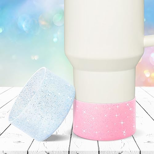 Glitter Silicone Boot for Stanley Tumbler 30oz & 40oz - Translucent Pink