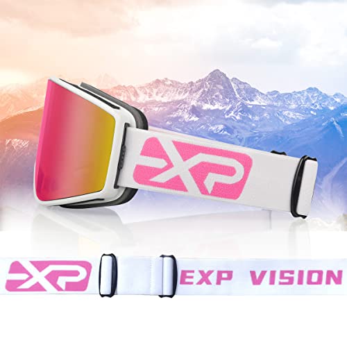 Adult Ski Goggles - Pink Parent-Child Over Glasses Design