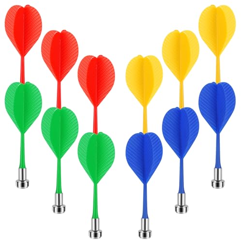 Magnetic Darts - 12 Pack Red, Blue, Yellow, Green