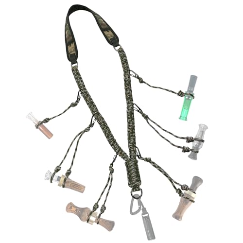Duck Call Lanyard for Hunting - Adjustable Nylon Neck Strap with Multi-Loops