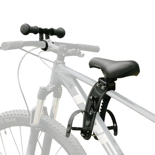 Kid Bike Seat with Front Handlebar for Mountain Biking - Foldable Pedals