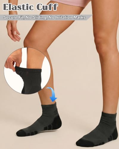 Quarter Hiking Socks for Women - Ankle Compression Socks, Satin Black