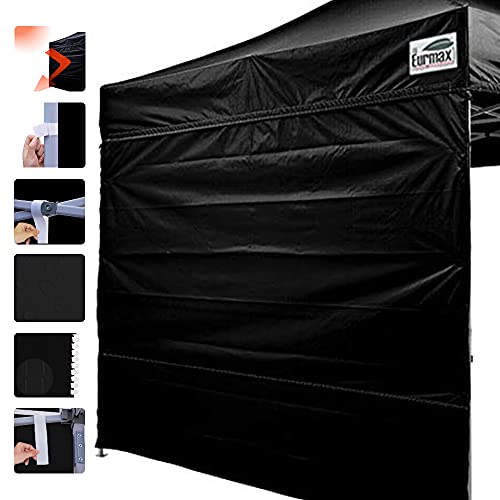 Eurmax SunWall Side Wall for 10x10 Canopy - Black, 1 Pack, Instant Setup