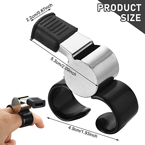 Loud Hockey Referee Whistle Set - 2 Pcs with Finger Grip