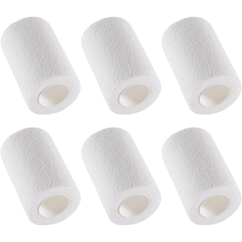 Self-Adhesive Bandage Wrap - 3 Inch x 5 Yards, 6 Pack