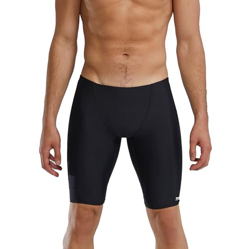 TYR Boys Solid Jammer Swim Suit 24 Black - Durable Recycled TYReco Fabric