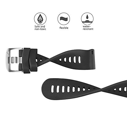 Soft Silicone Replacement Band for Garmin Smartwatches - Black