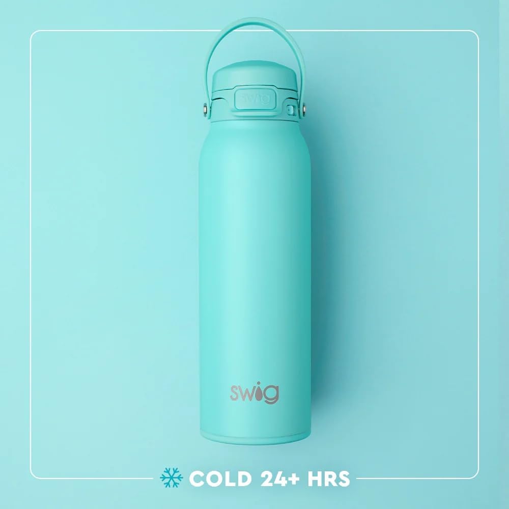 Swig Life 32oz Insulated Water Bottle - Leak Proof, Reusable with Lid & Handle | Sage Mist