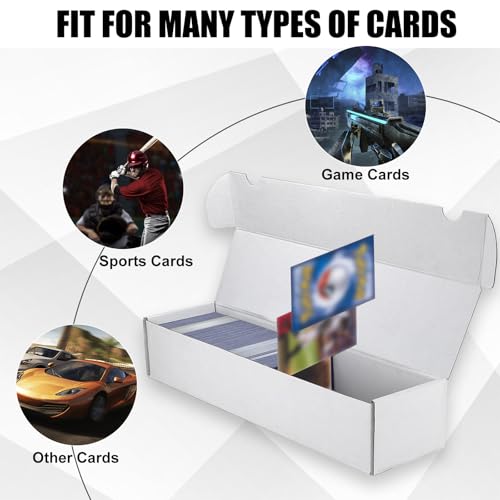 10-Pack Trading Card Storage Box for 1100 Game Cards - Durable Corrugated Design
