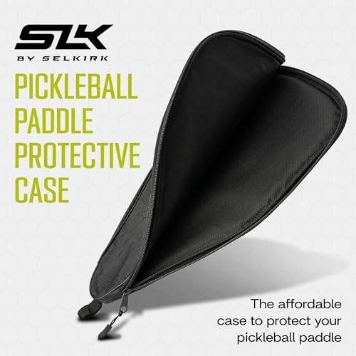 Pickleball Paddle Cover - SLK Black and Volt - Soft Terry Fabric