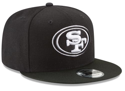 NFL 9FIFTY Black White Adjustable Snapback Hat - One Size