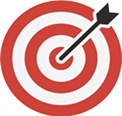 Bullseye Archery Target Vinyl Decal Sticker - 4 Inch Wide - Set of 2