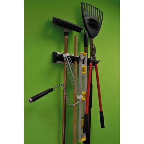 Casabella Wall Mount, Large, Black/Silver, Plastic/Metal, Storage Rack