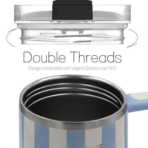 40oz Tumbler Replacement Lid with Leak-Proof Accessory Kit - White/Transparent