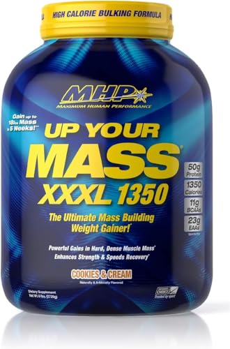 Maximum Human Performance UP YOUR MASS XXXL 1350g Cookies & Cream Weight Gainer, 8 Servings