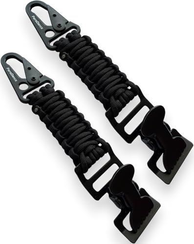 Black 2-Pack Heavy Duty Metal Glove Clips for Work & Outdoor Use