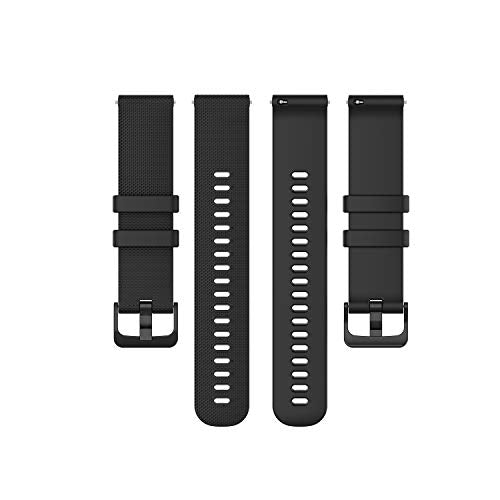 Silicone Quick Release Watch Band - 20mm Black Sports Strap