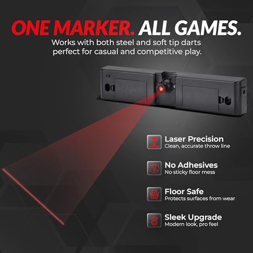 Viper Laser Throw Line Marker - Battery-Operated Oche Light - Black
