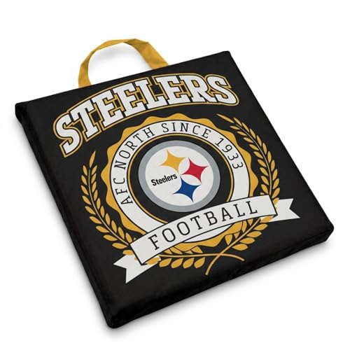 Pittsburgh Steelers Crest Stadium Cushion - Portable & Durable