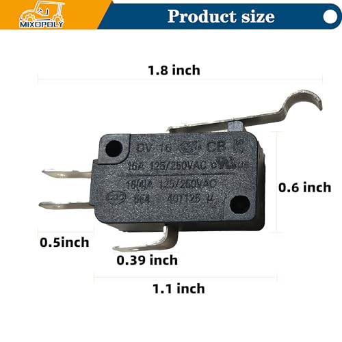 Golf Cart Micro Switch - 3 Prong Terminal Replacement for Club Car DS & Precedent