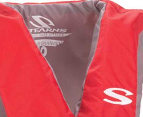 Stearns Adult Life Vest - USCG Approved Type III Life Jacket, Red, Standard Fit
