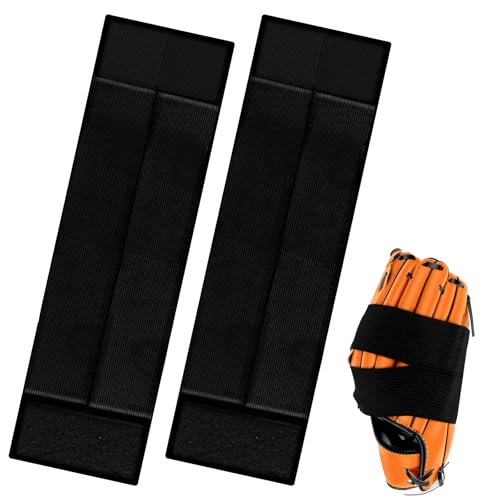 2 PCS Baseball & Softball Glove Wrap - Elastic Strap for Pocket Shaping