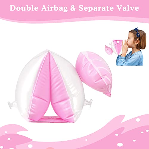 Inflatable Armbands for Kids - Scallop Design, Ages 3-6