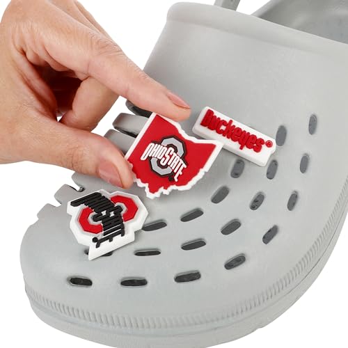 Ohio State Buckeyes Clog Shoe Charms - 10-Pack Team Logo