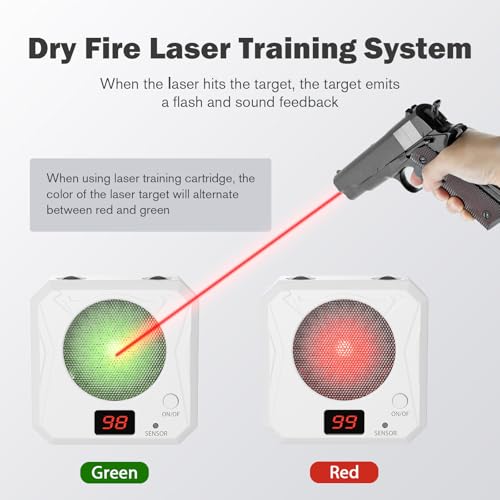 9mm Laser Training Cartridge and Target Kit - 5 Difficulty Levels
