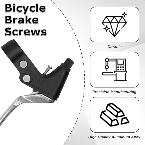 M7 Brake Lever Adjuster Set - 4 Pcs Black & Silver Aluminum Alloy