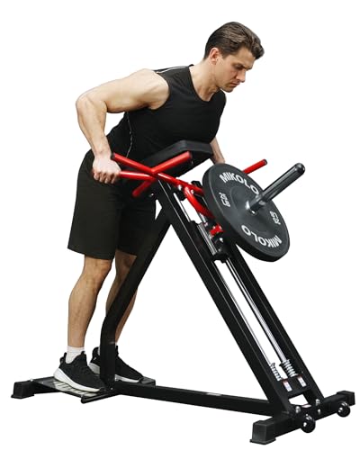 Plate-Loaded Back Row Machine for Home Gym - Adjustable Chest Pad