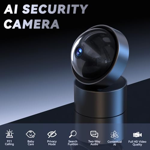 Indoor Camera - Security Camera Indoor 5G&2.4G WiFi Cameras for Home Security Instant 911 Alert, Pan/Tilt Baby Monitor/Dog/Pet Camera AI Motion Detection Night Vision, Speaker, US Cloud Storage 2Pack