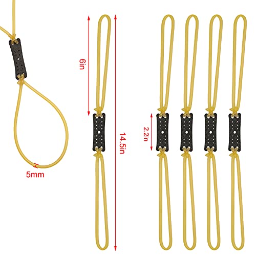 5-Pack Heavy Pull Slingshot Replacement Bands - 14.5 Inch