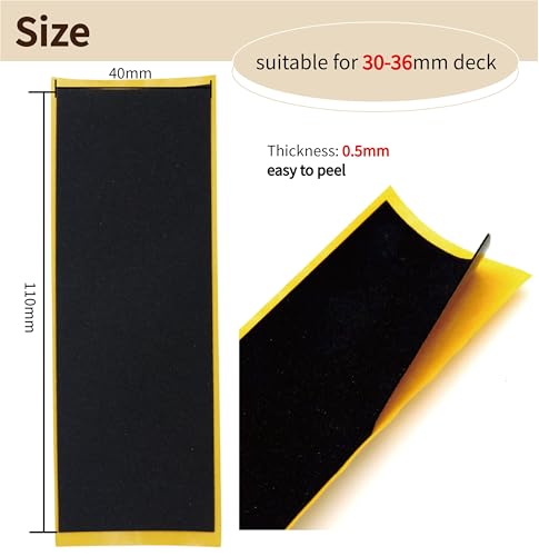 Fingerboard Foam Grip Tape - 0.5mm Thickness, 12 Pcs Pack