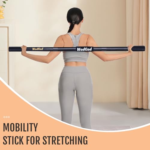 Adjustable Wooden Yoga Stick - 5 Ft Exercise Mobility Pole