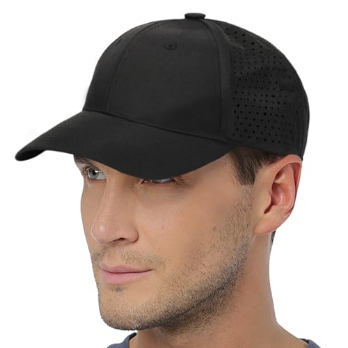 Breathable Quick Dry Baseball Cap - Laser Perforated Mesh