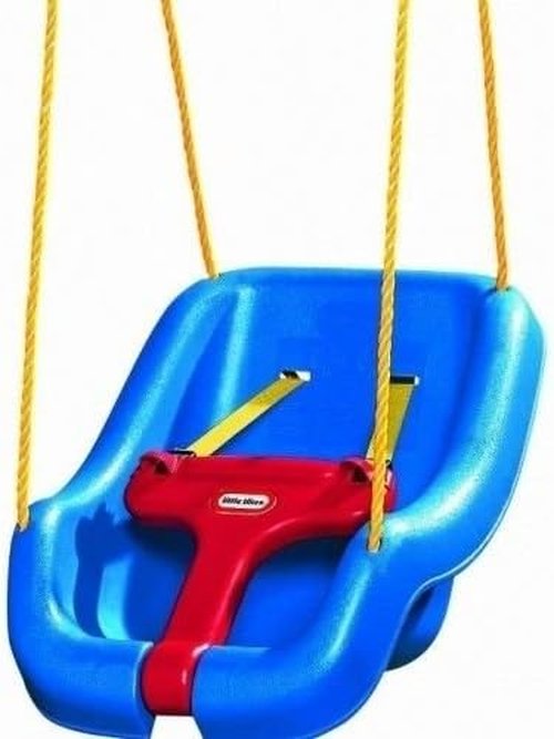 Little Tikes Baby Swing - Portable Hanging Rocker for Indoor/Outdoor Use | Adjustable Straps, Blue, 50 lb Capacity