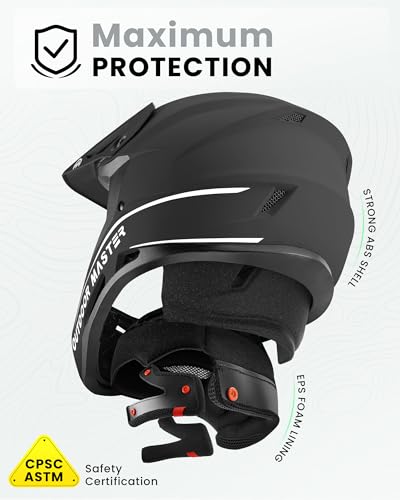 Full Face Mountain Bike Helmet - Black, Medium - Durable & Ventilated