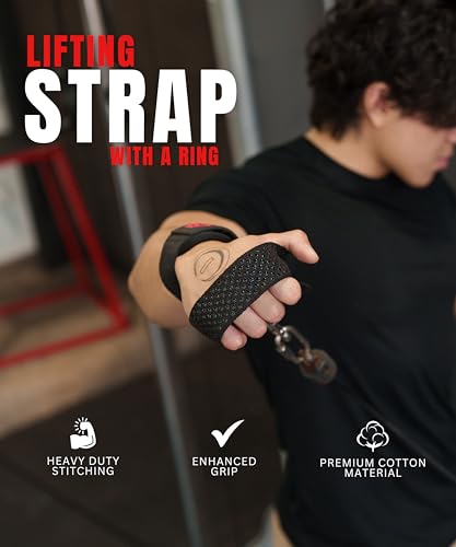 Durable Weight Lifting Straps with Cuffed D Ring – Comfortable Wrist Support for Men & Women