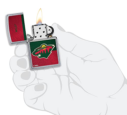 NHL Minnesota Wild Windproof Pocket Lighter - Chrome Finish