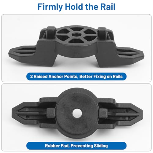 Kayak Anchor Cleat - Track Mount Rope Cleat, 1 Pack, Black
