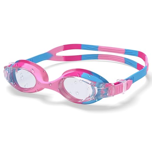 Aegend Kids Swimming Goggles Pink 3-8 Years Anti-UV Leak-Resistant Pack of 1