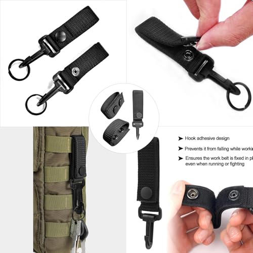 Heavy Duty Nylon Tactical Belt Keepers - 6 Clips for Law Enforcement