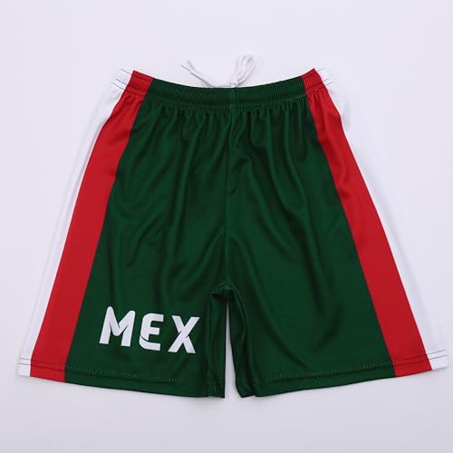 Mexico Green Youth Soccer Jersey Set #10 Boys Girls Kids Soccer Uniform